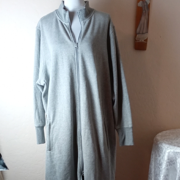 Duluth Trading Co Heather Gray Sweatshirt Dress - Picture 1 of 8